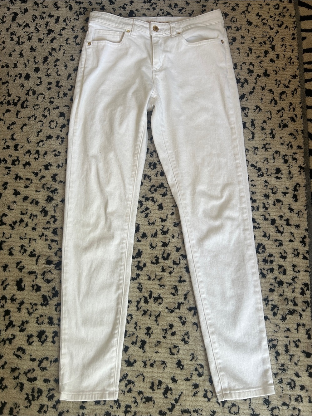 Michael Kors White Izzy Skinny Stretch Jeans
